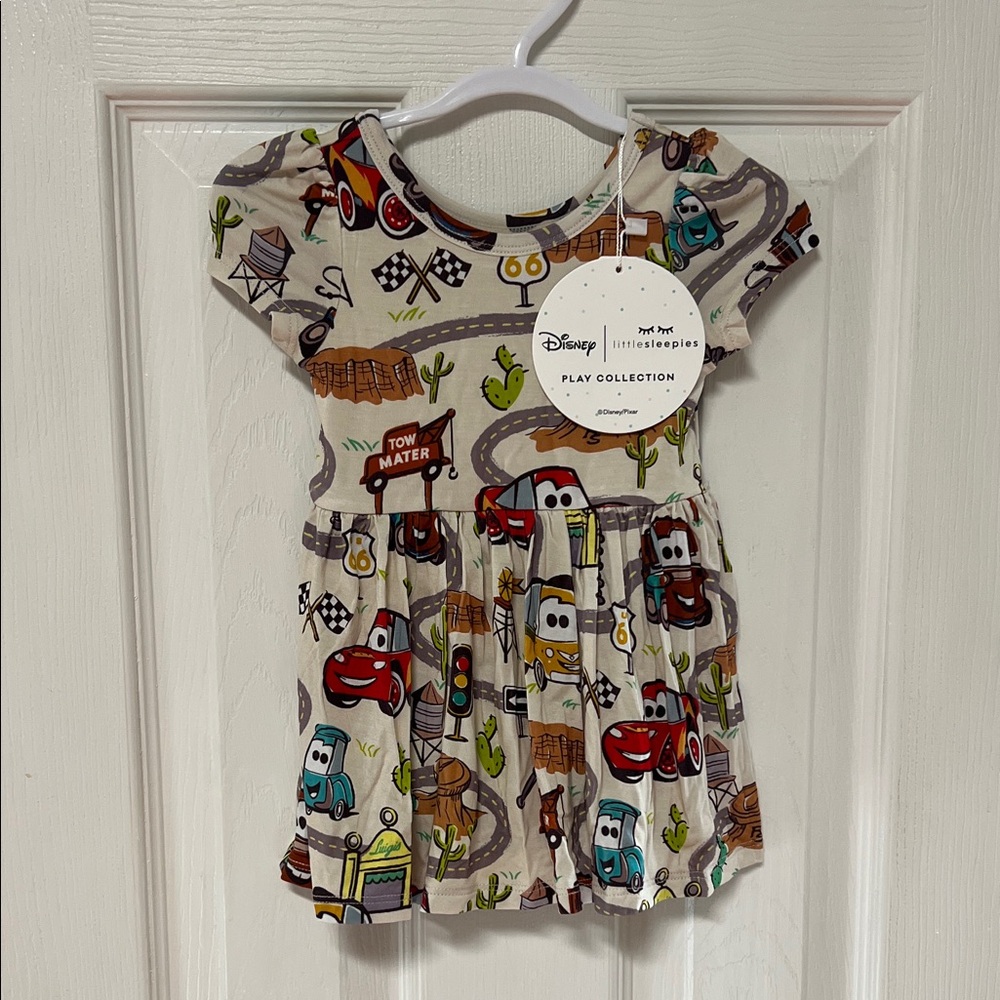 NWT Little Sleepies Disney Pixar Radiator Springs Cars Twirl Dress w Bodysuit